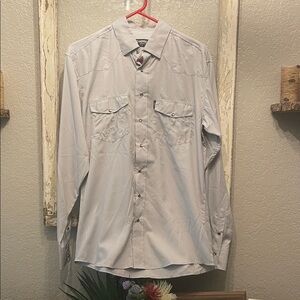 Hooey SOL Men's Light Gray Casual Button-Down Shirt